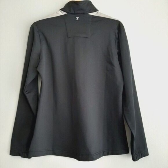 ANTIGUA Pullover Long Sleeve Top Half-zip Black & Gray Sz M - Picture 5 of 6